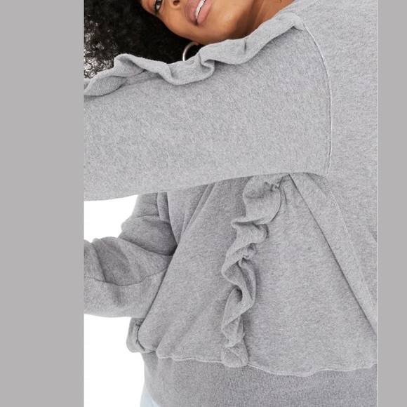 New Madewell Ruffle Sweatshirt Size Small - Picture 3 of 11